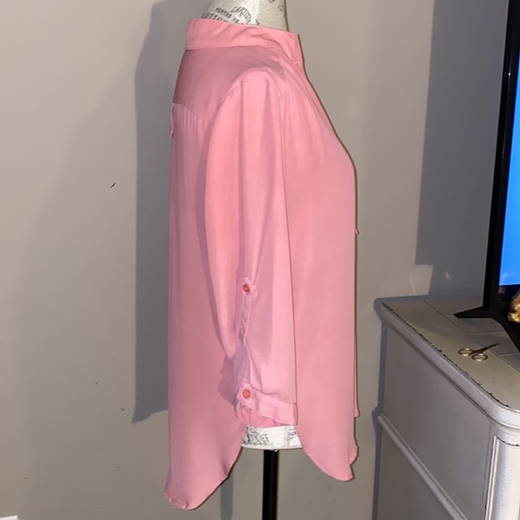 TeenBell rose mauve pink blouse women’s shirt ladies business casual top Medium​ - Picture 2 of 10